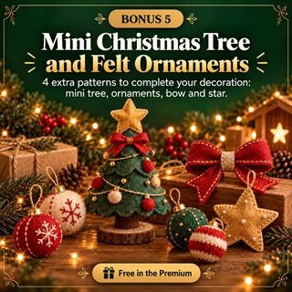 Mini Christmas tree and felt ornaments